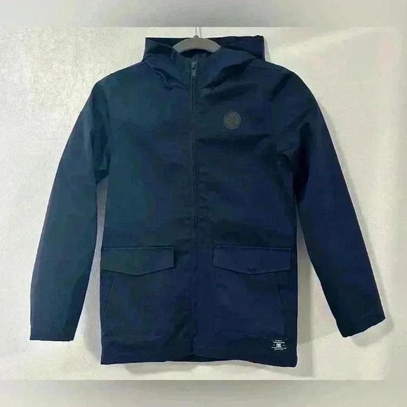 226. DC kids Oxford Water Resistant Field Jacket Washed Indigo as M - Picture 1 of 6